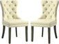 Velvet Dining Chairs Set of 4, Upholstered High-end Tufted Dining Chair with Nail head Back.