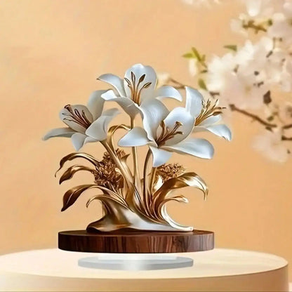 1 piece of lily desktop decoration ornament for living room desktop and office.