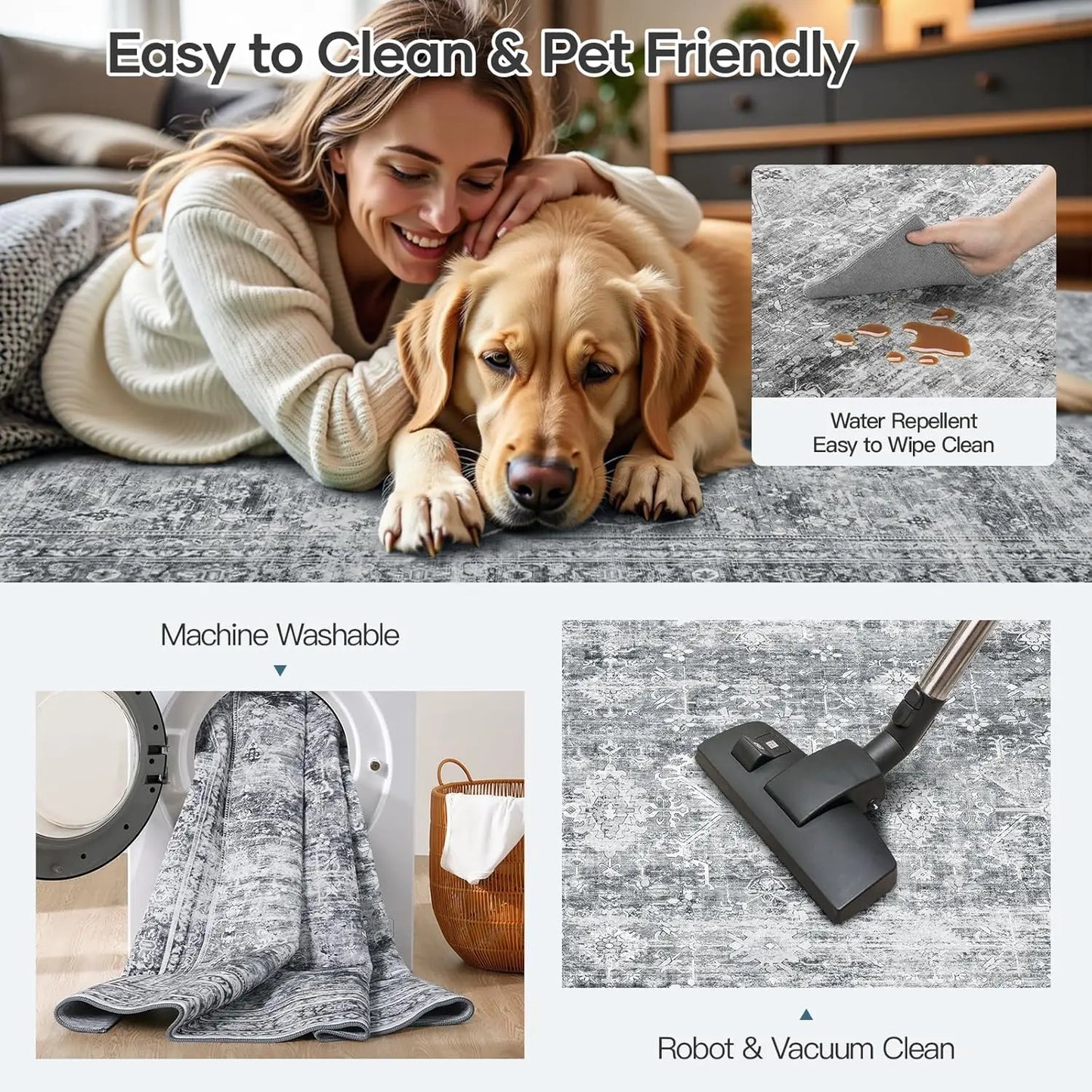 Modern Gray Area Carpet