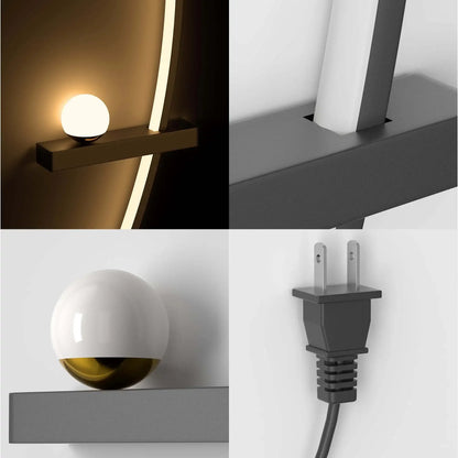 2pcs Modern Adjustable LED Wall Sconce, 31.5" Arched Metal Bedside Lamp, 3000K Warm Glow, Indoor Use.