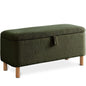 Storage Ottoman Bench for Bedroom end of Bed, Sherpa Upholstered Shoe Seat Storage.