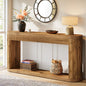 63" Fluted Console Table for Entryway, Narrow Sofa Table Behind Couch
