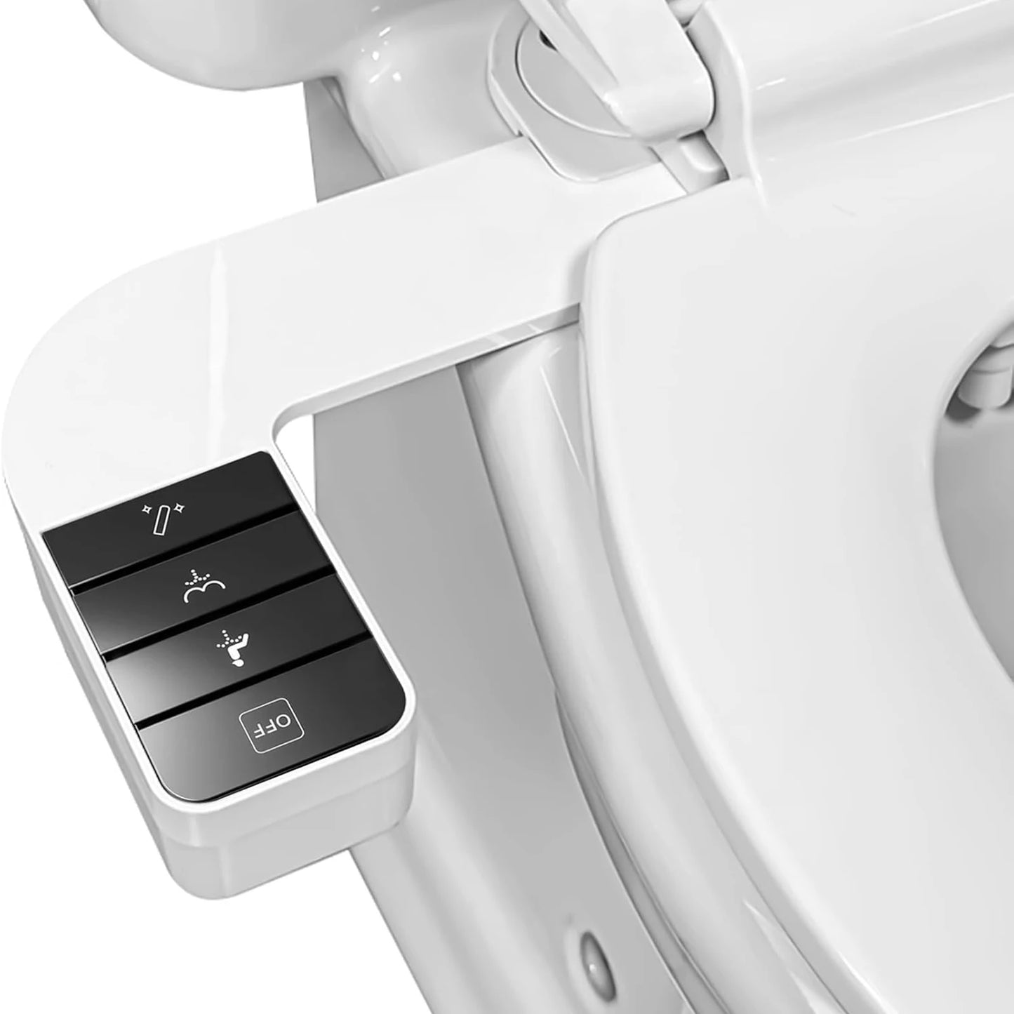 ITAX Self-Cleaning Nozzle, non-Electric Self-Cleaning Bidet Attachment, Ultra Thin Design Toilet Seat.
