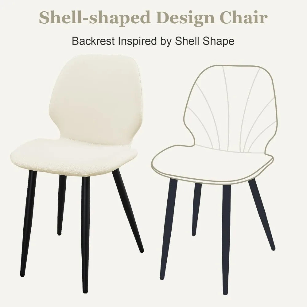 Leather Dining Chairs Set of 4, Mid Century Modern Dining Chairs Upholstered Chairs.