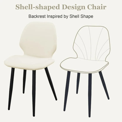 Leather Dining Chairs Set of 4, Mid Century Modern Dining Chairs Upholstered Chairs.