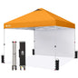 10x10 Pop Up Canopy with 1 Side Wall - Tent with One Push Setup - Outdoor Sun Shade for Events.