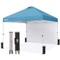 10x10 Pop Up Canopy with 1 Side Wall - Tent with One Push Setup - Outdoor Sun Shade for Events.