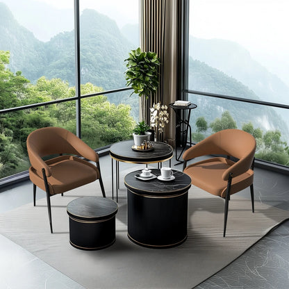 2-Piece Luxury Dining Chairs Microfiber Leather Padded Seat Modern for Home Office & Dining Room