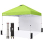 10x10 Pop Up Canopy with 1 Side Wall - Tent with One Push Setup - Outdoor Sun Shade for Events.
