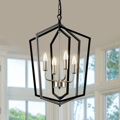 4 Light Luxury Chandeliers Farmhouse Industrial Pendant Lighting Classic Lantern.