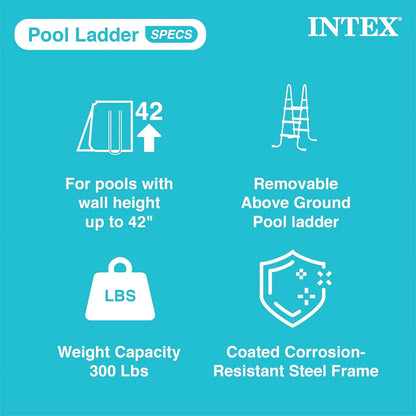 Prism Frame Above Ground Swimming Pool Set: 10ft x 30in – Includes 330 GPH Filter Pump – Removable Pool Ladder