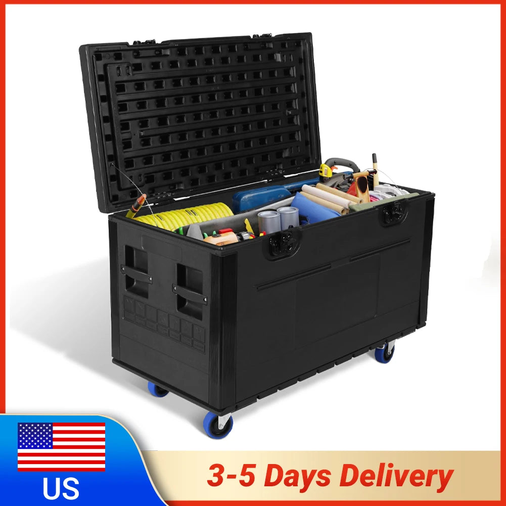 Rolling Road Case Stackable with Lockable Casters Shipping Case Waterproof.