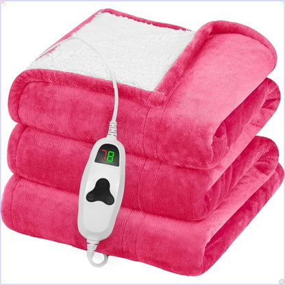 Heated Blanket Electric Throw 50"X60", with 10 Heat Levels 8 Hours Auto-Off, Fleece Soft  Blanket