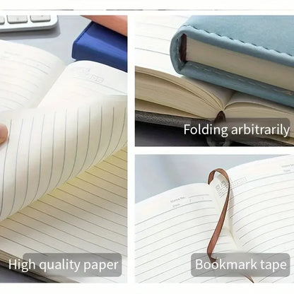 Retro Notebook Soft Leather Cover 200/360 Pages Agenda for Students Business Office School.