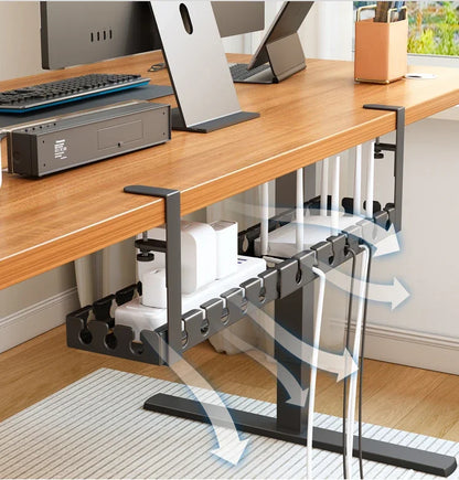 Desk Cable Management Cable Tray for Wire Organizer, PC Computer Cord Rack in Office