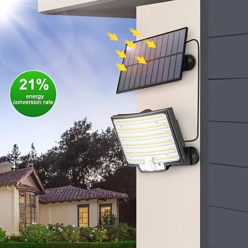 Solar Outdoor Lights - LED Motion Sensor Light with Remote Waterproof Security Flood Light for Garage, etc.
