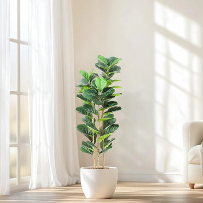 5/6/7 FT Artificial Fiddle Leaf Fig Tree with Pot Faux with Artificial Plants for Home