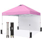 10x10 Pop Up Canopy with 1 Side Wall - Tent with One Push Setup - Outdoor Sun Shade for Events.