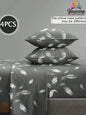 4PCS Zebra Print Bedding Set - Microfiber Sheet Set with Deep Pocket Fitted Sheet