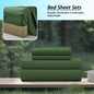3/4Pcs soft solid color fashionable home bedding set, 1 fitted sheet, 1 flat sheet, 1/ 2 pillowcases