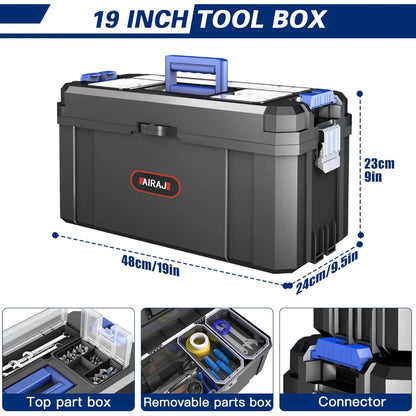 3 in 1 Rolling Toolbox with Wheels, 17/19/21 Inch for Garage Storage.