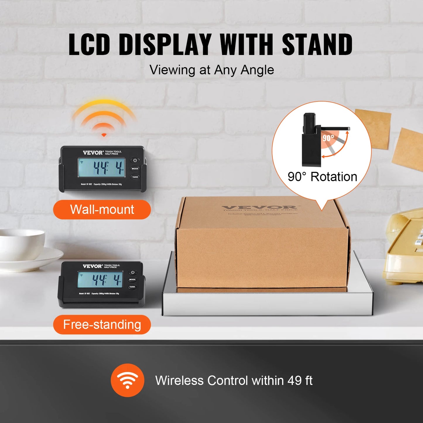 Split Type Digital Shipping Scale Postal Mailing Weighing Scale with HD LCD Screen for Luggage.