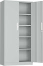 Metal Storage Cabinet, Garage Cabinets and Storage System with Doors and Shelves.