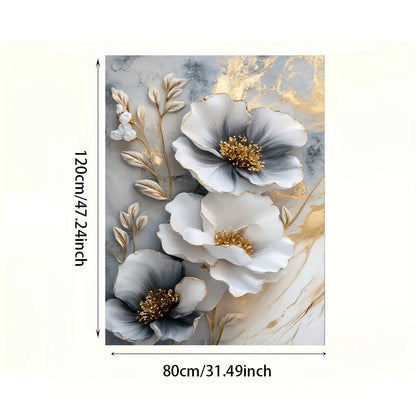 1 modern luxury floral canvas mural, framed 3D floral painting, decoration