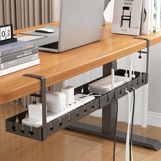 Desk Cable Management Cable Tray for Wire Organizer, PC Computer Cord Rack in Office