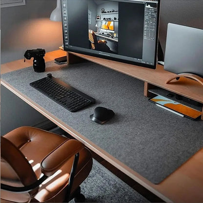 Felt Desk Computer Mat, Large Felt Mouse Pad and Keyboard Desk Protector for Office.