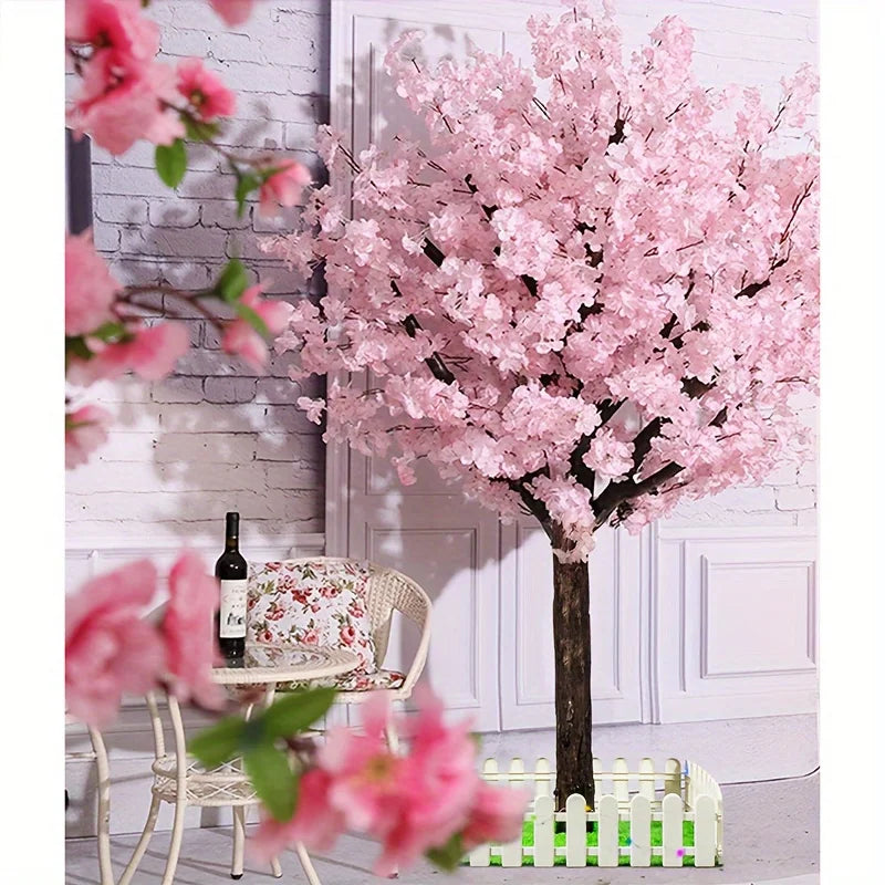 Artificial Cherry Trees Indoor Decor: Handmade Natural Fake Cherry Blossom Tree.