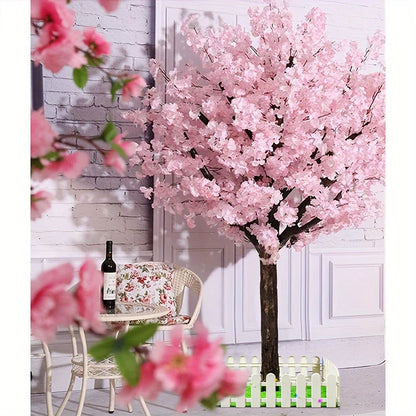Artificial Cherry Trees Indoor Decor: Handmade Natural Fake Cherry Blossom Tree.