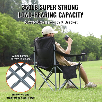 Outdoor Camping Chair 350lbs High Load Ultralight Folding Chair, Portable.
