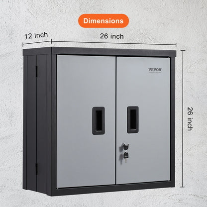 Foldable Wall Cabinet Metal Garage Locker Mounted Tool Chest Adjustable Shelf Magnetic Door.