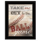 Take Me Out to the Ball Game Framed Print in Black Frame, Wall Art Decor