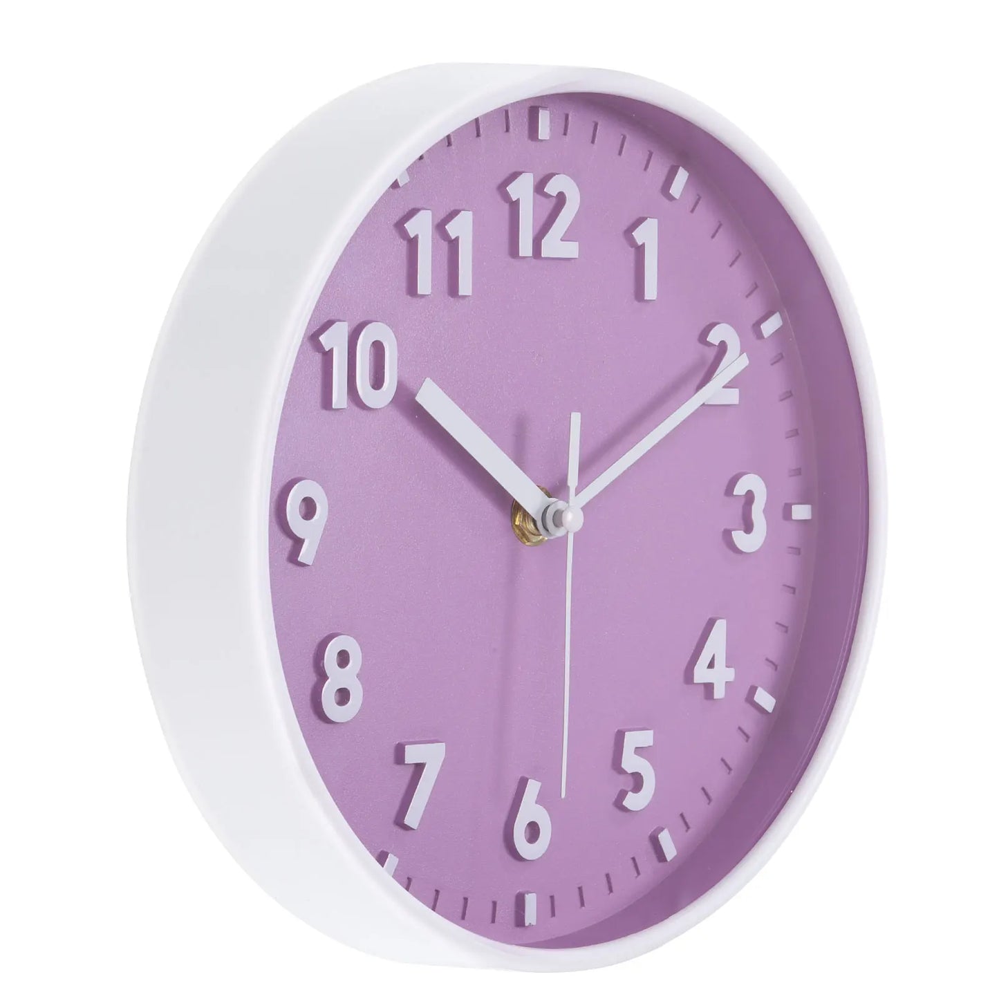 8 Inch Wall Clock 3D Number Quartz Battery Operated Silent Non-Ticking Round Wall Clocks Decorative.
