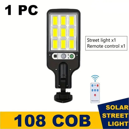 1/2/4-Pack Solar Street Lights, LED Outdoor Wall Lights, Remote Control and Motion Sensor & 3 Modes.