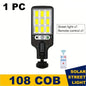 1/2/4-Pack Solar Street Lights, LED Outdoor Wall Lights, Remote Control and Motion Sensor & 3 Modes.