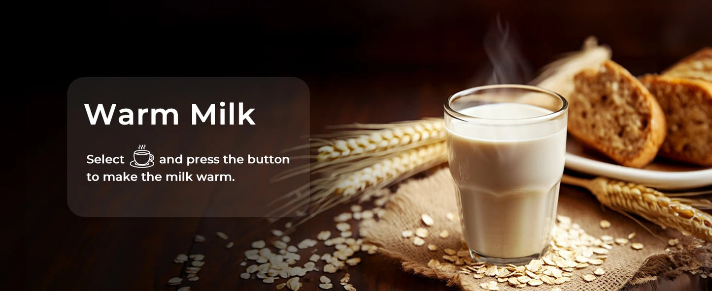 Milk Frother and Steamer, 8-in-1 Electric Frother for Coffee, Detachable Milk Steamer- Dishwasher Safe.