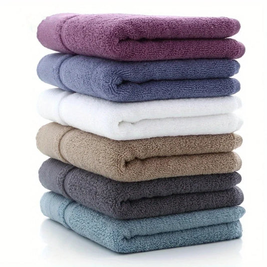 Solid Color Cotton Super Absorbent Hand Towel Face Hand Towel Thicken Soft Bathroom Towels.