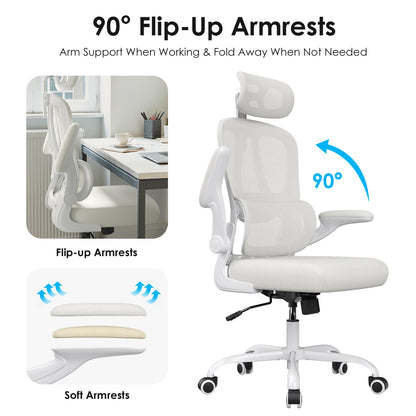 Ergonomic Office Chair, Desk Chair with Headrest and Lumbar Support, High Back Swivel Home Office.