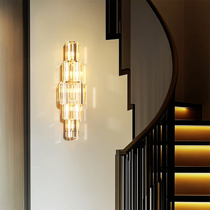 Modern Crystal Wall Lamp 3-Layer Wall Crystal Sconce Light, Led Corn Lights.