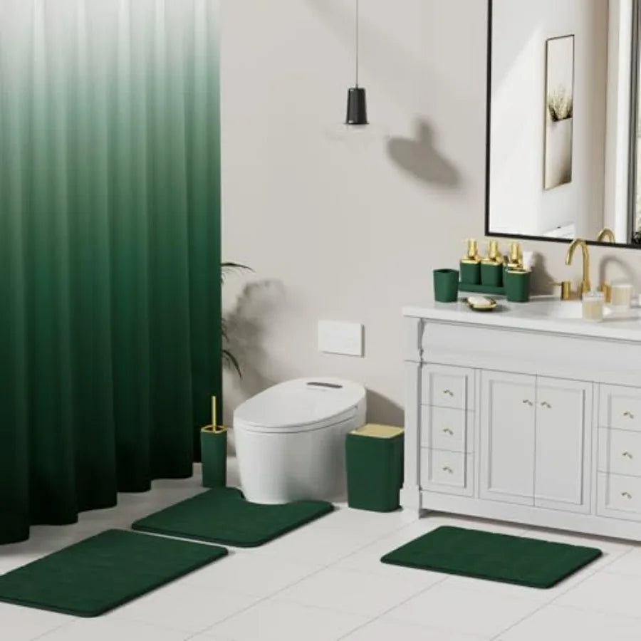 Bathroom Sets with Shower Curtain and Rugs 27PC Bathroom Accessory Set.