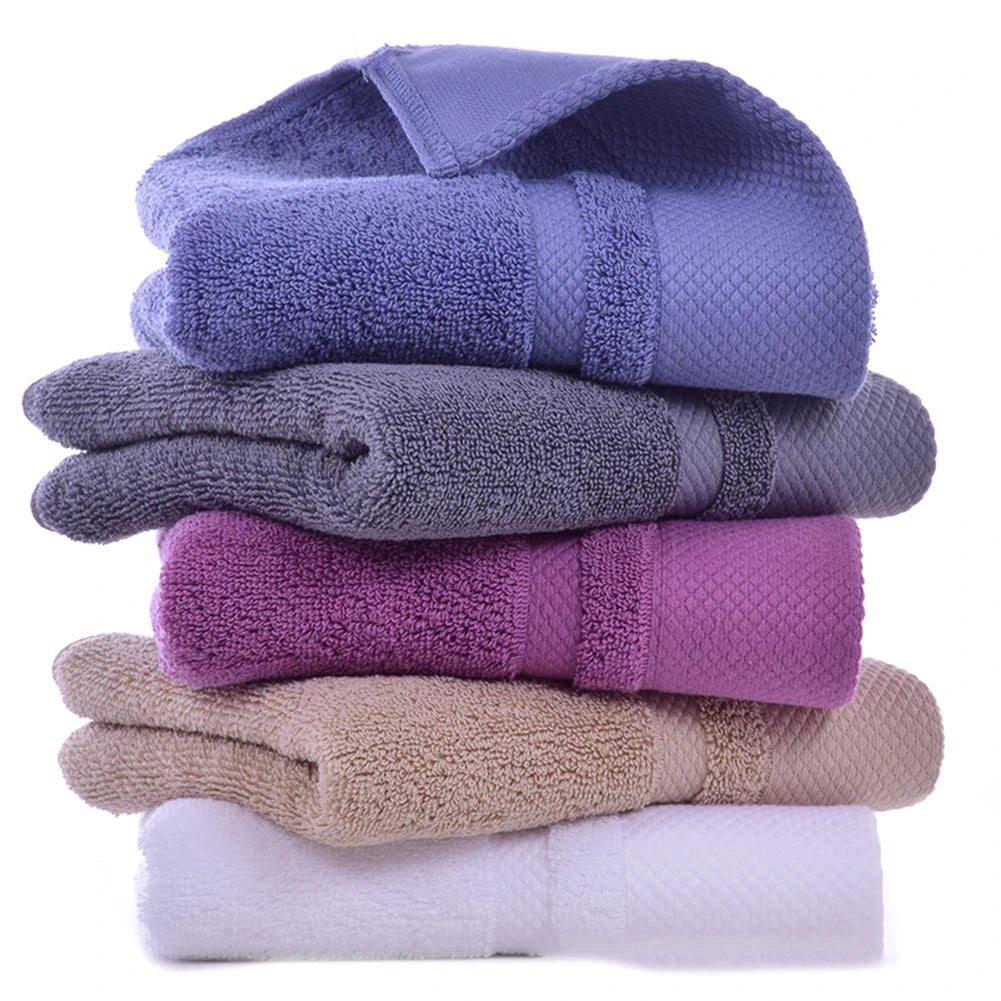 Solid Color Cotton Super Absorbent Hand Towel Face Hand Towel Thicken Soft Bathroom Towels.