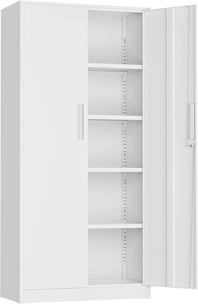 Metal Storage Cabinet, Garage Cabinets and Storage System with Doors and Shelves.