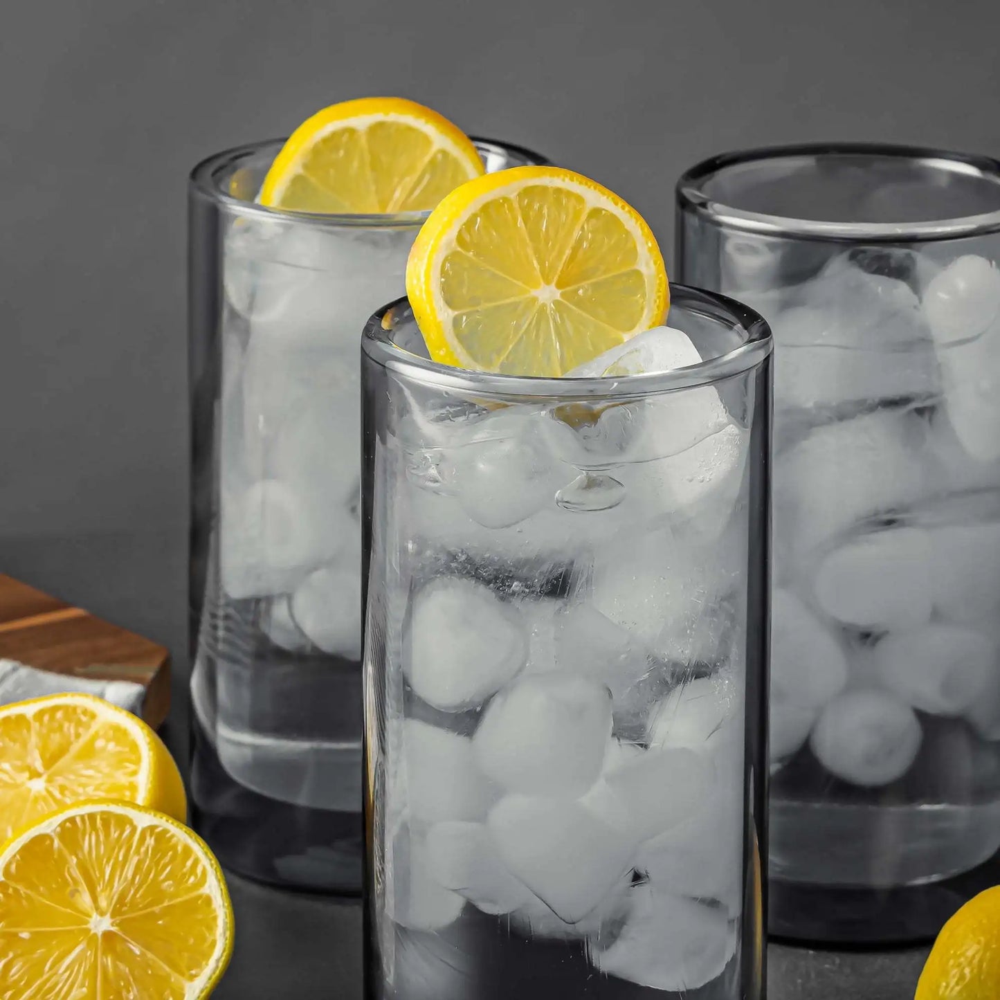 6-Pack 16oz Double Wall Glass Set, Insulated Drinking Glasses for Iced Beverages & Cocktails.