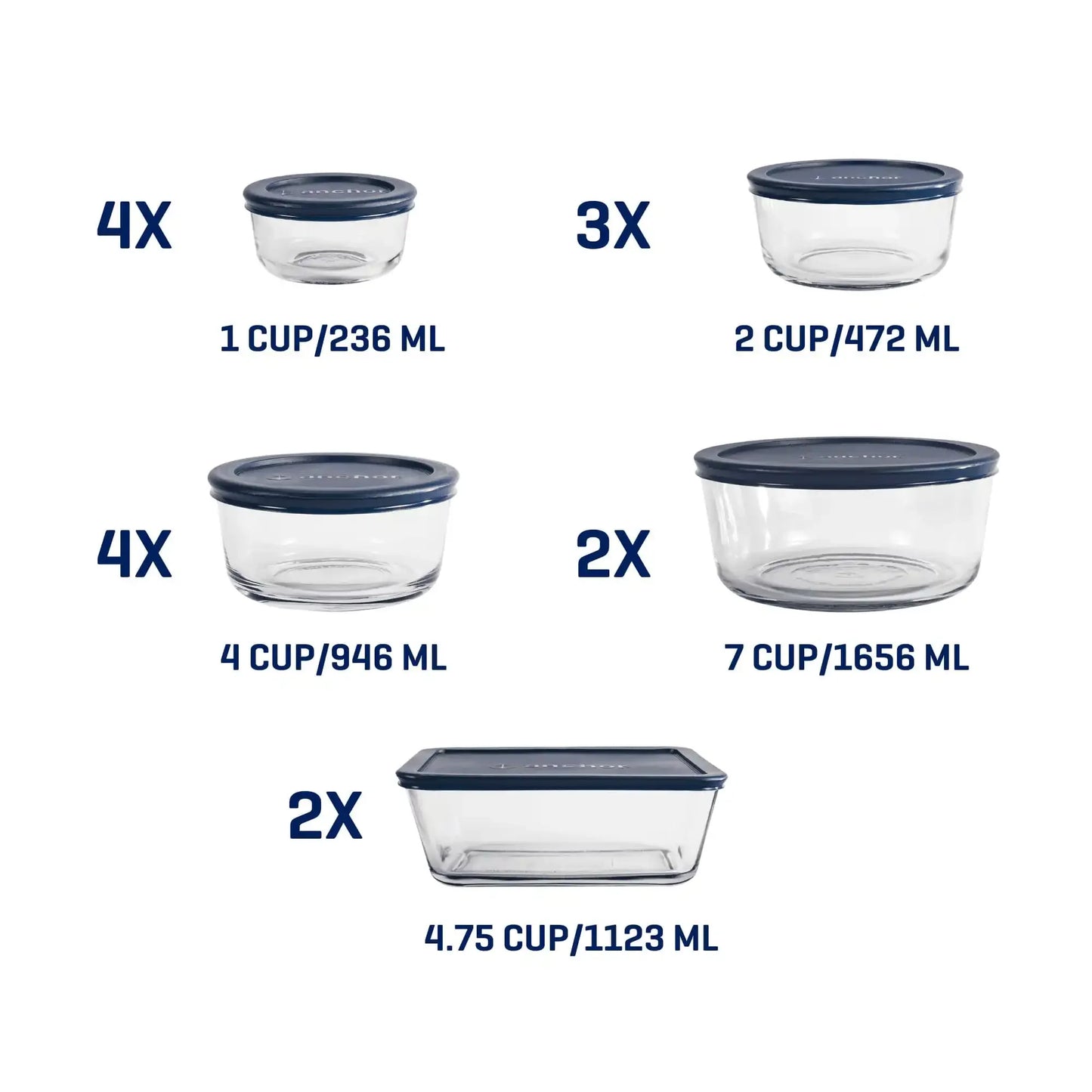 Glass food storage containers with lids, 30 pieces, durable, dishwasher and microwave safe