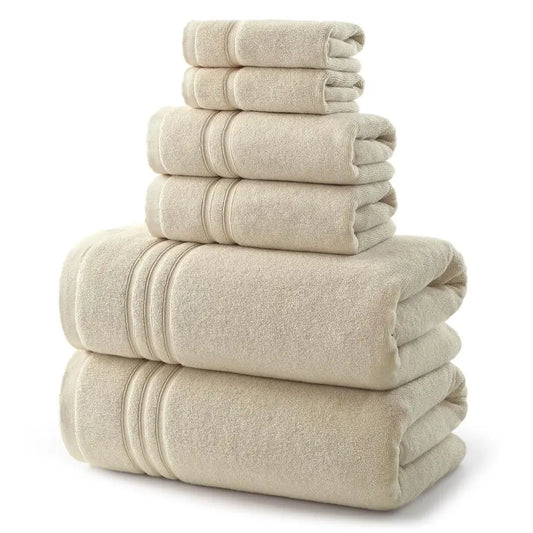 6 Piece Luxury Bath Towel Set 100 Cotton Towels for Bathroom.