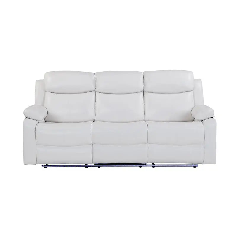 3-Piece Reclining Sofa Set with LED Lights – Sofa, Loveseat & Recliner for Living Room.