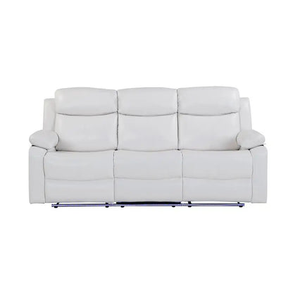 3-Piece Reclining Sofa Set with LED Lights – Sofa, Loveseat & Recliner for Living Room.